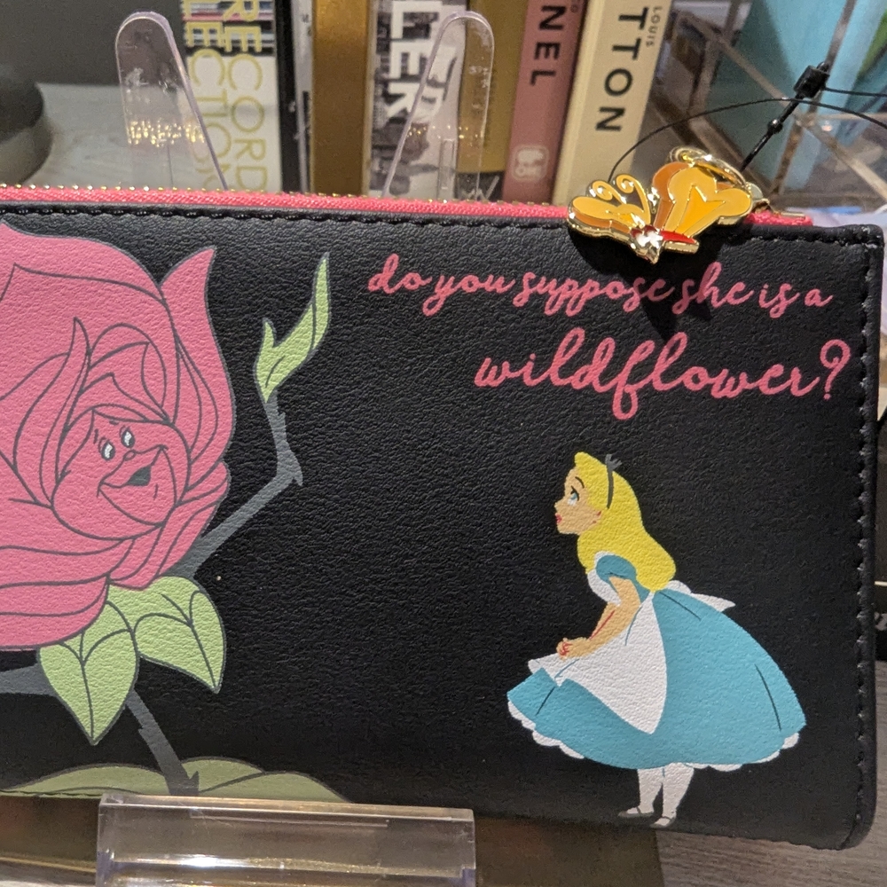 Loungefly Wallet: Alice & Wonderland Wildflower NWT - Picture 3 of 16